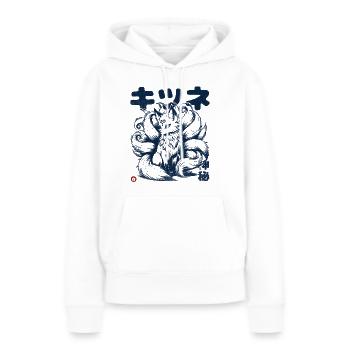 Neunschwänziger Fuchs japanische Mythologie - Frauen Premium Bio Hoodie - Weiß - Vorne - Julia (174cm)