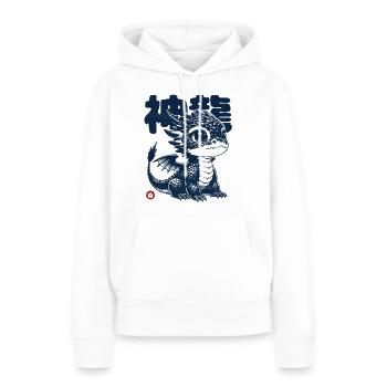 Fantasie-/Sci-Fi Mystischer Drache - Frauen Premium Bio Hoodie - Weiß - Vorne - Julia (174cm)
