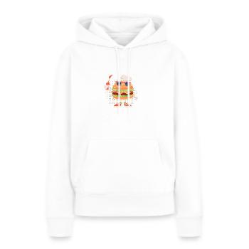 Burger Bae pour tous les burgers et - Sweat à capuche Premium bio Femme - blanc - Devant - Julia (174cm)