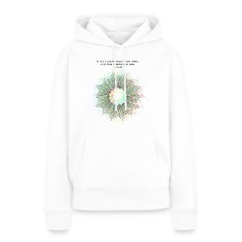 Camus : Il n’y a pas de soleil sans ombre - Sweat à capuche Premium bio Femme - blanc - Devant - Julia (174cm)