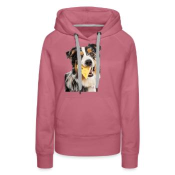 Australischer Schäferhund - Frauen Premium Bio Hoodie - Malve - Vorne - Isabella (175cm)