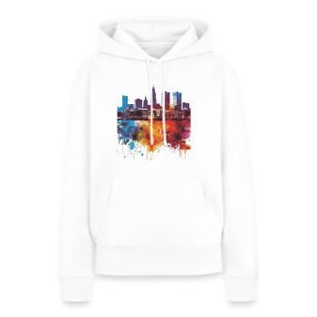 Amsterdam - Frauen Premium Bio Hoodie - Weiß - Vorne - Julia (174cm)