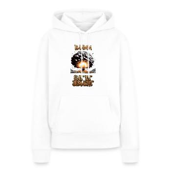 BAAMM HAT ET JEMACHT - Sweat à capuche Premium bio Femme - blanc - Devant - Julia (174cm)
