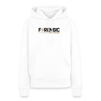 Infirmière médico-légale Criminalistique médico-légale - Sweat à capuche Premium bio Femme - blanc - Devant - Julia (174cm)
