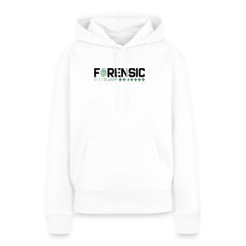 Infirmière médico-légale Criminalistique médico-légale - Sweat à capuche Premium bio Femme - blanc - Devant - Julia (174cm)