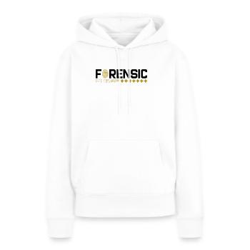 Infirmière médico-légale Criminalistique médico-légale - Sweat à capuche Premium bio Femme - blanc - Devant - Julia (174cm)
