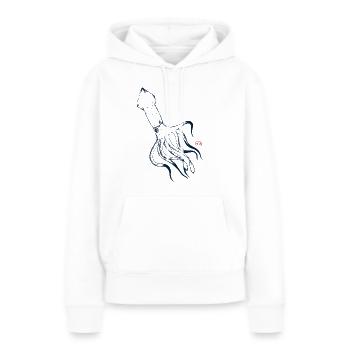 Oktopus - Frauen Premium Bio Hoodie - Weiß - Vorne - Julia (174cm)