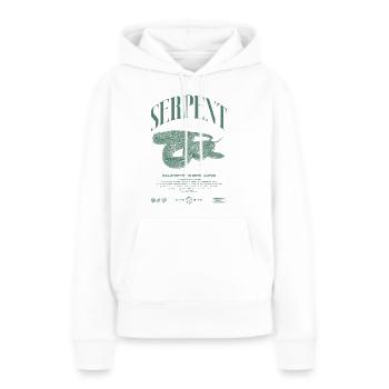 Gardien de reptiles python réticulé Streetwear - Sweat à capuche Premium bio Femme - blanc - Devant - Julia (174cm)