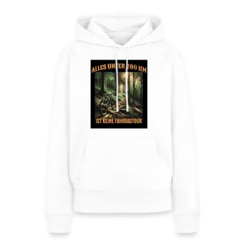 Alles unter 200 Km ist keine Fahrradtour - Frauen Premium Bio Hoodie - Weiß - Vorne - Julia (174cm)