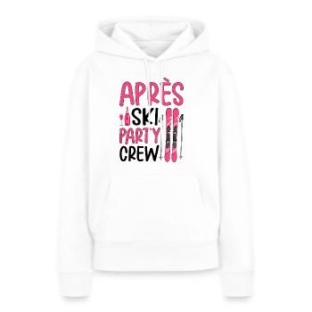Équipe de fête après ski - Sweat à capuche Premium bio Femme - blanc - Devant - Julia (174cm)