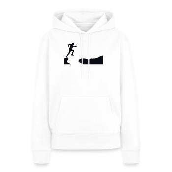 Trail Runner Cross Trail Bergläufer - Frauen Premium Bio Hoodie - Weiß - Vorne - Julia (174cm)
