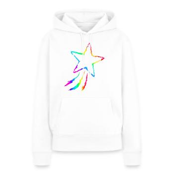 Sternschnuppe - Frauen Premium Bio Hoodie - Weiß - Vorne - Julia (174cm)