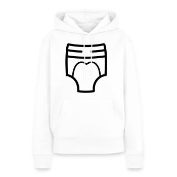 Couche - Sweat à capuche Premium bio Femme - blanc - Devant - Julia (174cm)