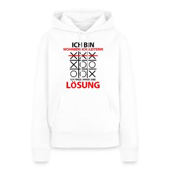 Wohnbereichsleiterin Sprüche Wohnbereichsleitung - Frauen Premium Bio Hoodie - Weiß - Vorne - Julia (174cm)