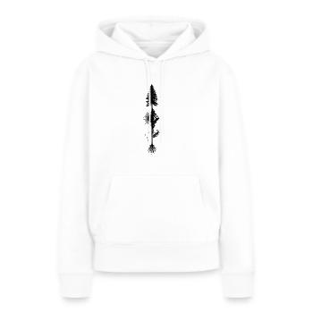 Totem de la nature élémentaire - Sweat à capuche Premium bio Femme - blanc - Devant - Julia (174cm)