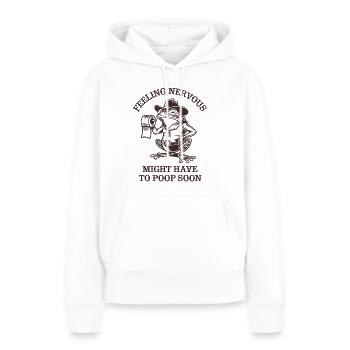 Intestin irritable Syndrom Cowboy Frog - Sweat à capuche Premium bio Femme - blanc - Devant - Julia (174cm)