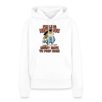 Intestin irritable Syndrom Cowboy Frog - Sweat à capuche Premium bio Femme - blanc - Devant - Julia (174cm)
