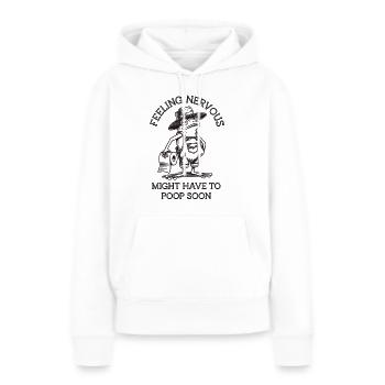 Intestin irritable Syndrom Cowboy Frog - Sweat à capuche Premium bio Femme - blanc - Devant - Julia (174cm)