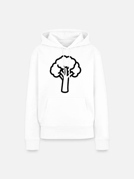Brokkoli - Frauen Premium Bio Hoodie - Weiß