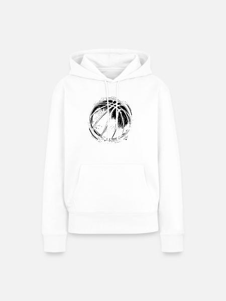 Basketball Ball - Frauen Premium Bio Hoodie - Weiß