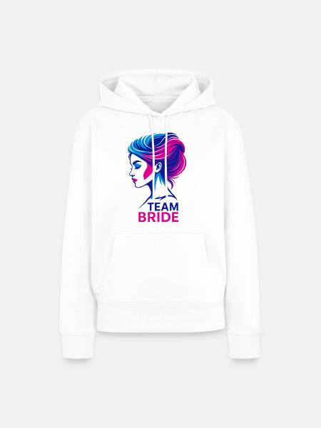 Team Bride - Frauen Premium Bio Hoodie - Weiß