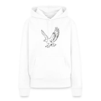 Aigle oiseau de proie - Sweat à capuche Premium bio Femme - blanc - Devant - Julia (174cm)