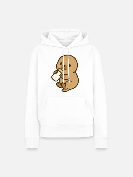 Fläschchenzeit am Meer - Frauen Premium Bio Hoodie - Weiß