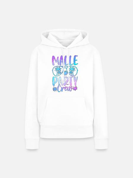 Malle Party Crew - Frauen Premium Bio Hoodie - Weiß