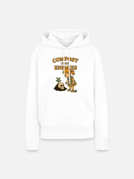 Kompostiere deine Feinde - Frauen Premium Bio Hoodie - Weiß