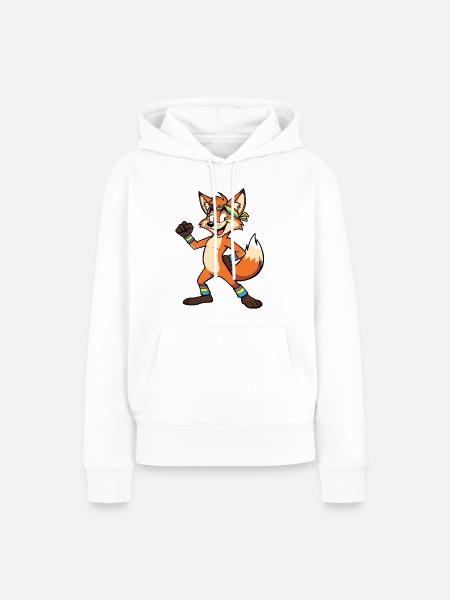 Fuchs Fitness Groove - Frauen Premium Bio Hoodie - Weiß
