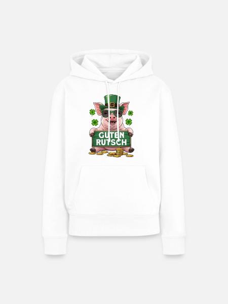 Guten Rutsch - Frauen Premium Bio Hoodie - Weiß