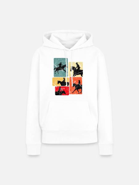 Reiter Reiterin - Frauen Premium Bio Hoodie - Weiß