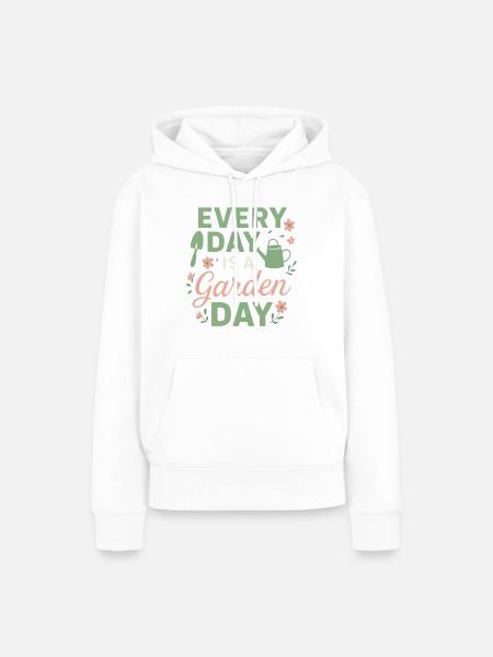 Garten Spruch Gartenliebe - Frauen Premium Bio Hoodie - Weiß