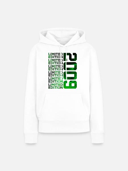 LIMITED EDITION 2009 17 JAHRE 17. GEBURTSTAG - Frauen Premium Bio Hoodie - Weiß