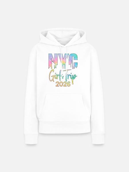 NYC Girls Trip 2026 - Frauen Premium Bio Hoodie - Weiß