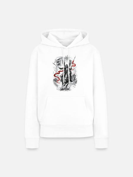 Polnischer Geflügelter Husarenkampfgeist - Frauen Premium Bio Hoodie - Weiß