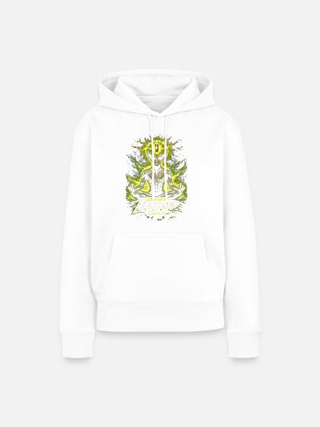 Energy Drink Sipping LIghtning Daily - Frauen Premium Bio Hoodie - Weiß