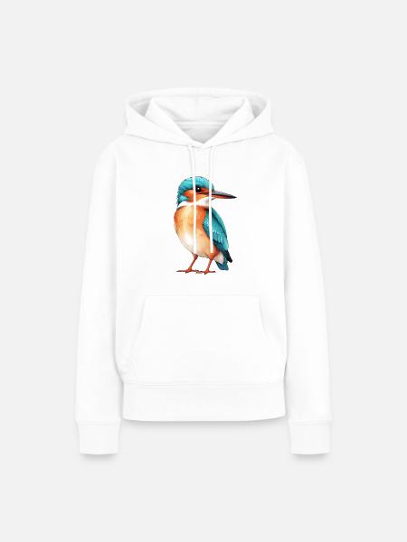 Königfischer Farbkunst - Frauen Premium Bio Hoodie - Weiß