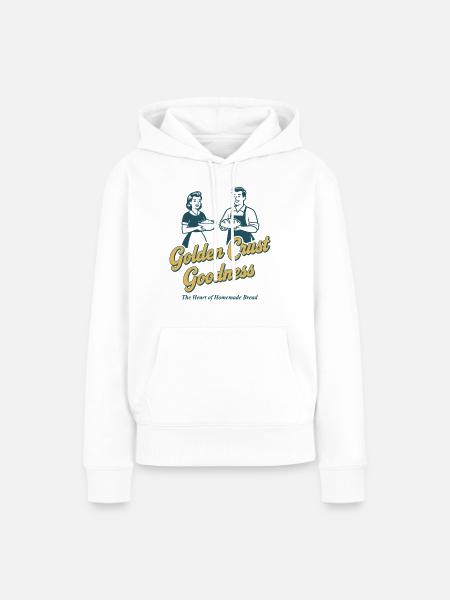 Sauerteigbrot Backen Mit Goldener Kruste - Frauen Premium Bio Hoodie - Weiß