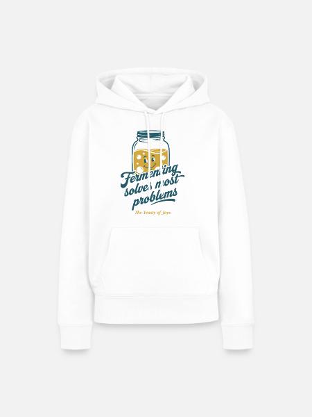 Sauerteigbrot Backen Bäcker Sauerteig - Frauen Premium Bio Hoodie - Weiß
