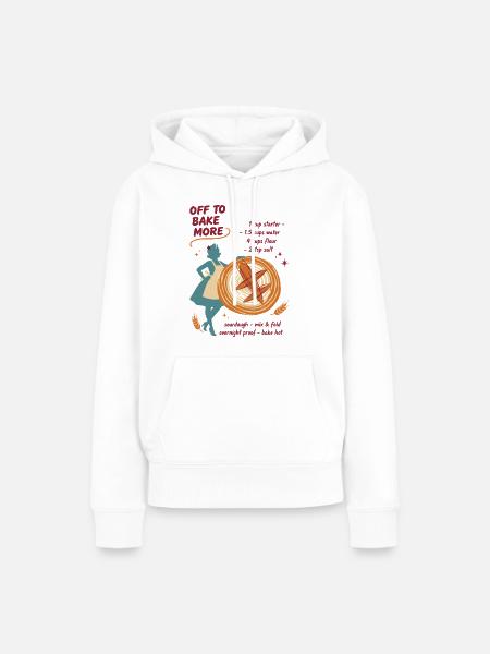 Sauerteigbrot Backen, Sauerteigbrot - Frauen Premium Bio Hoodie - Weiß