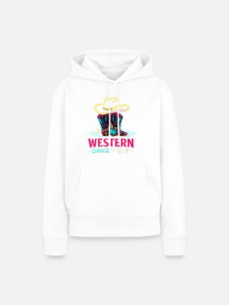 Western Dance Night - Frauen Premium Bio Hoodie - Weiß