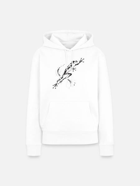 Rotäugige Laubfrosch-Regenwald - Frauen Premium Bio Hoodie - Weiß