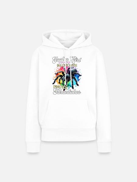 Mädchen Pinkzeh Rosafuss Tarantel - Frauen Premium Bio Hoodie - Weiß