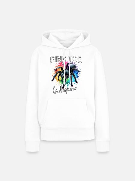 Pinkzeh Rosafuss Tarantel Flüsterer - Frauen Premium Bio Hoodie - Weiß