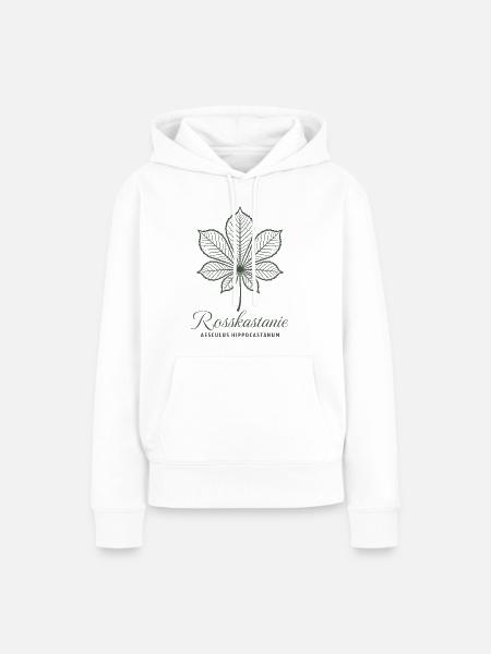 Rosskastanie | Kastanienblatt Illustration | Baum - Frauen Premium Bio Hoodie - Weiß