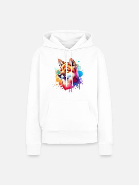 Australischer Wildhund Motiv - Frauen Premium Bio Hoodie - Weiß