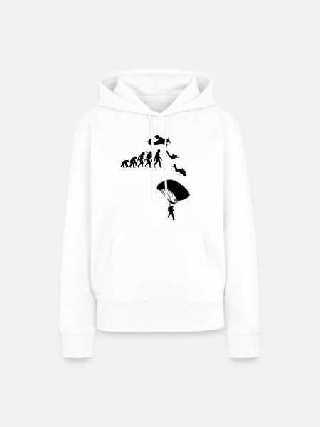 Fallschirmspringer Absprung Fallschirm Springen - Frauen Premium Bio Hoodie - Weiß