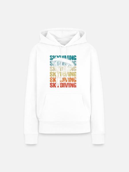 Fallschirmspringen Fallschirm Extremsport - Frauen Premium Bio Hoodie - Weiß