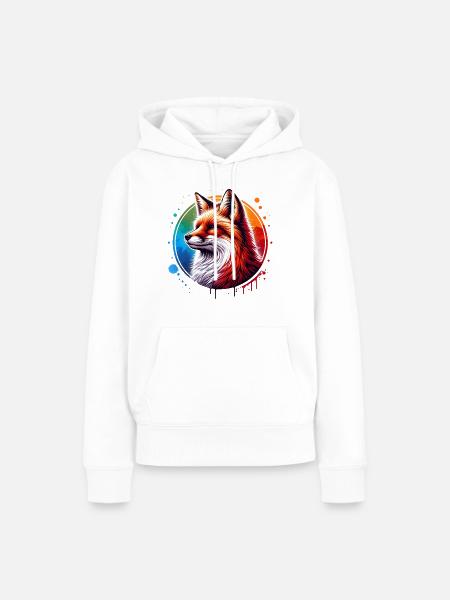 Rotfuchs Fuchs Fox - Frauen Premium Bio Hoodie - Weiß